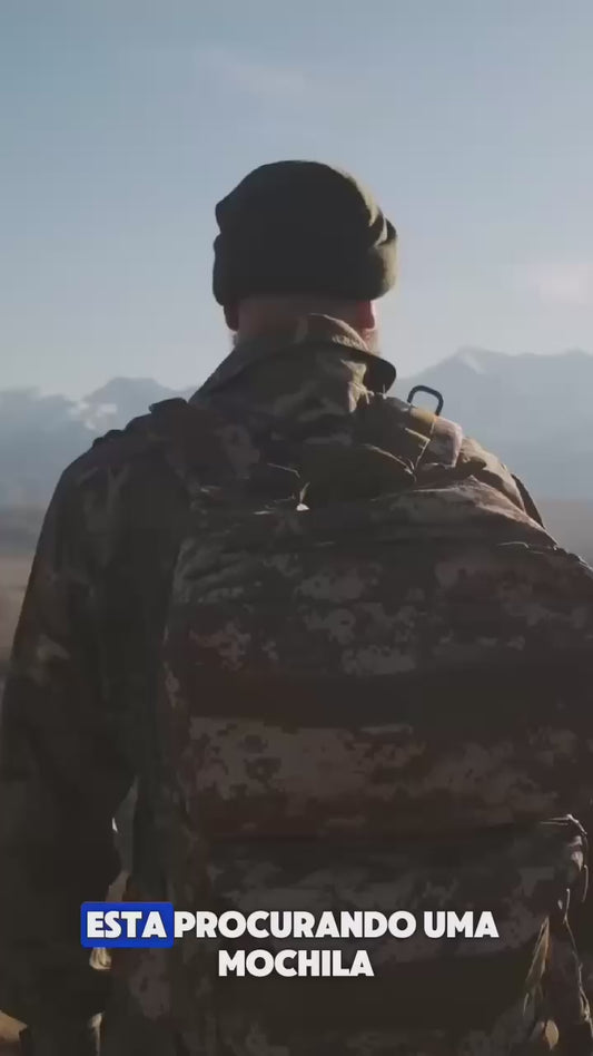 Mochila Tática 50 Litros Reforçada Impermeável Masculina Grande Camping